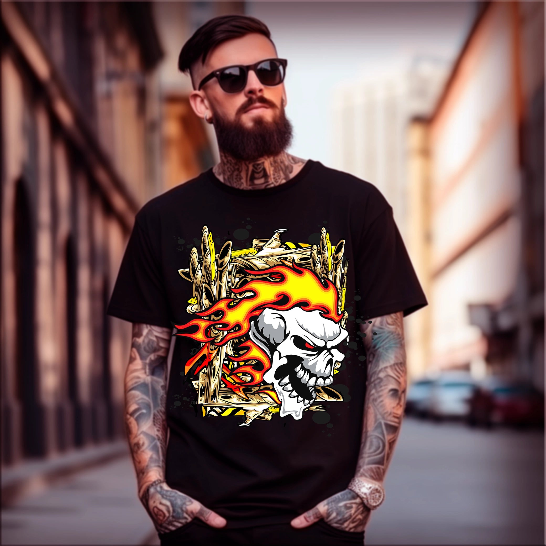 ๐ฅ๐ฅ "Fire & Street Art: Wear the Heat" ๐ฅ๐ฅ Unleash the urban energy and set the streets on fire with this bold design. Grab yours today!